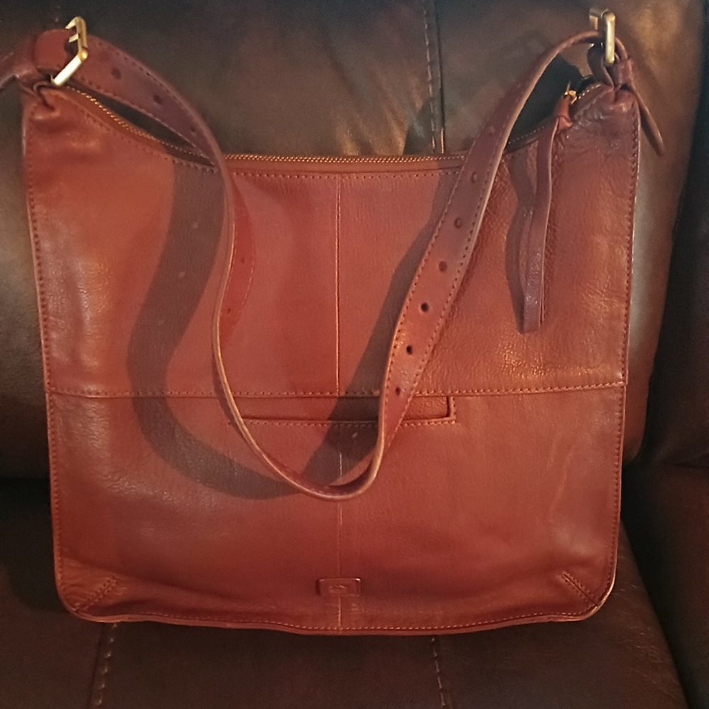 C & C California Leather Purse Brown Crossbody Satchel Tote Women's Bag